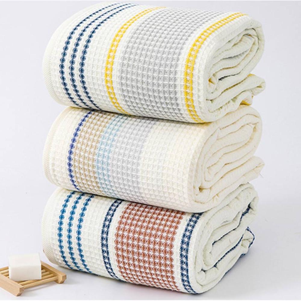 Bath Towel Honeycomb Weave 100% Cotton Quick-Drying