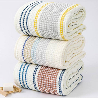 Bath Towel Honeycomb Weave 100% Cotton Quick-Drying