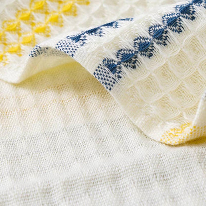 Bath Towel Honeycomb Weave 100% Cotton Quick-Drying