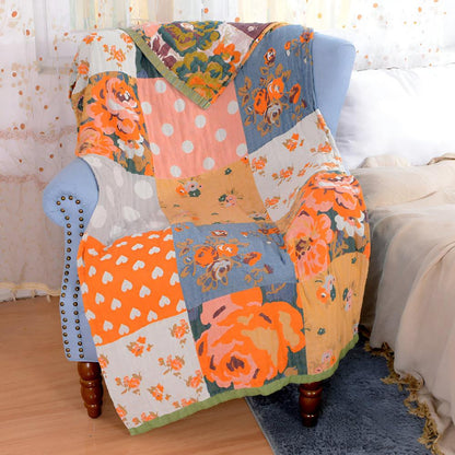 Bath Towel Rose Print 100% Cotton Fast-Drying & Absorbent