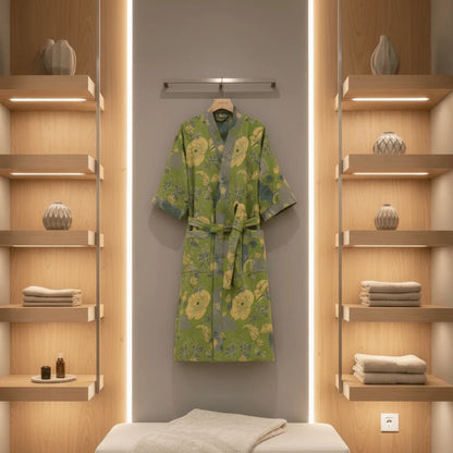 Bathrobe Kimono Organic Cotton Gauze Lightweight & Breathable