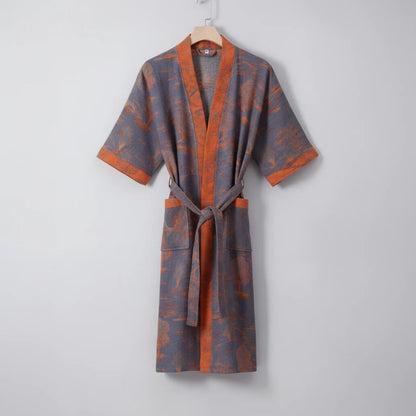 Bathrobe Kimono Organic Cotton Gauze Lightweight & Breathable