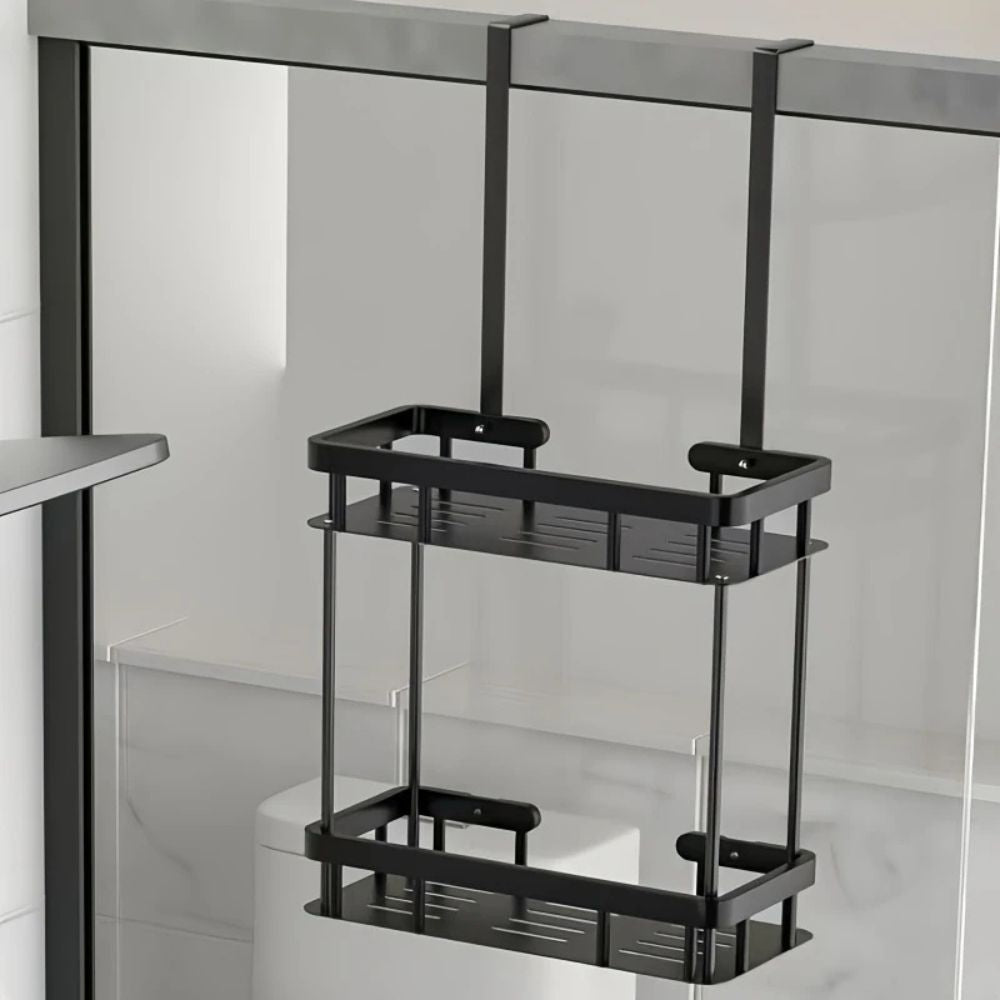 Bathroom Caddy Rack Wall-Mounted No-Drill Single Or Double Layer