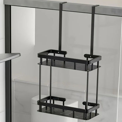 Bathroom Caddy Rack Wall-Mounted No-Drill Single Or Double Layer