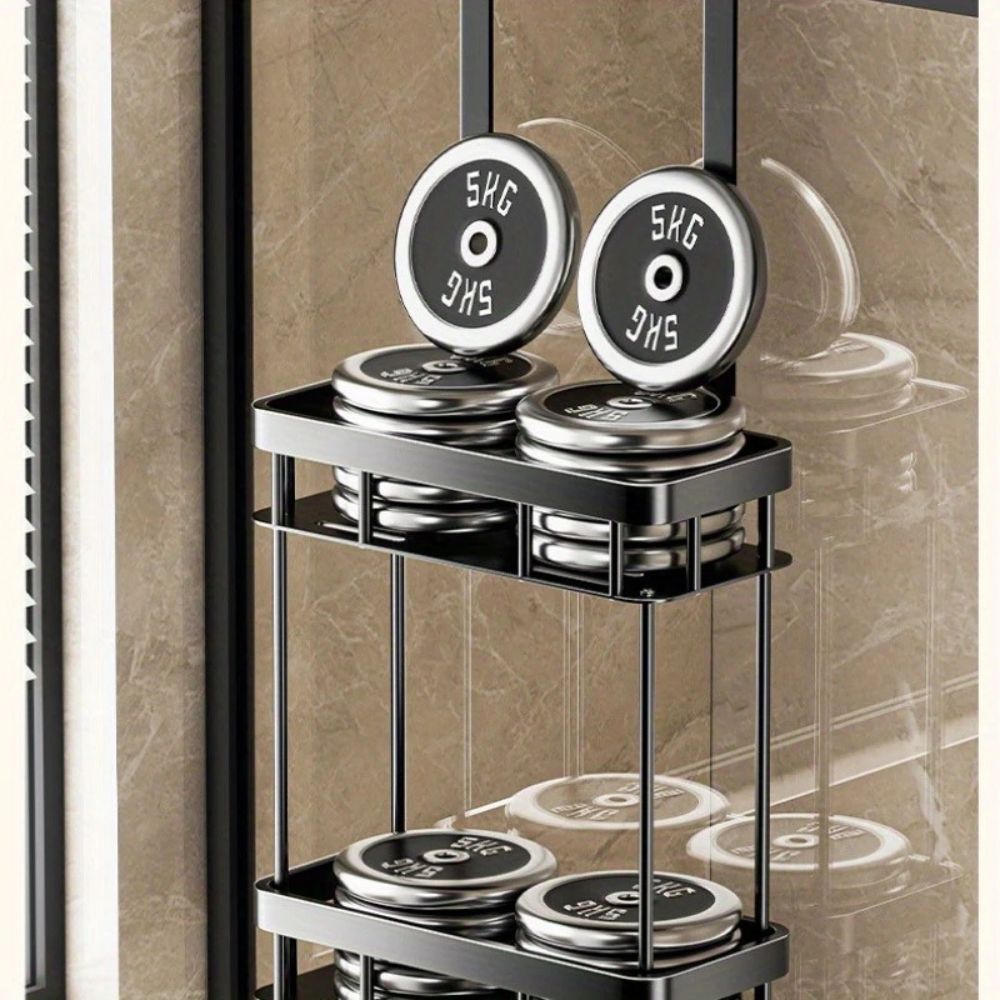 Bathroom Caddy Rack Wall-Mounted No-Drill Single Or Double Layer