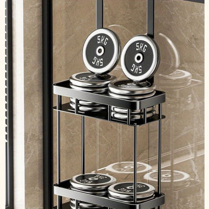 Bathroom Caddy Rack Wall-Mounted No-Drill Single Or Double Layer