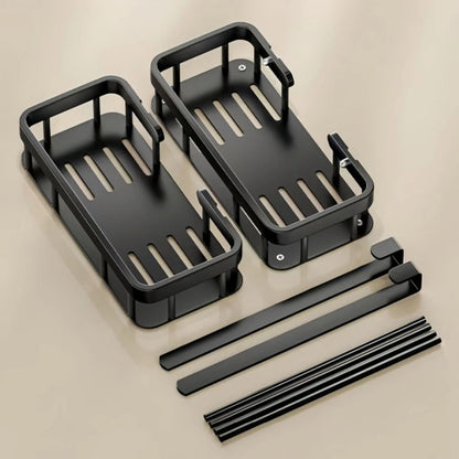 Bathroom Caddy Rack Wall-Mounted No-Drill Single Or Double Layer