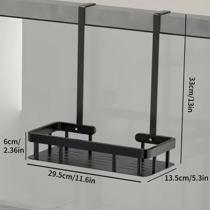 Bathroom Caddy Rack Wall-Mounted No-Drill Single Or Double Layer