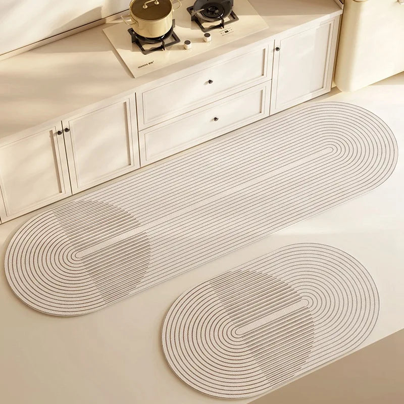 Bathroom Floor Mat Diatomite Quick-Absorbing Non-Slip Backing