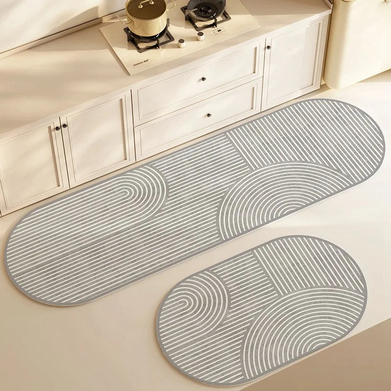 Bathroom Floor Mat Diatomite Quick-Absorbing Non-Slip Backing