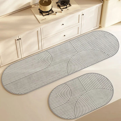 Bathroom Floor Mat Diatomite Quick-Absorbing Non-Slip Backing