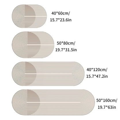 Bathroom Floor Mat Diatomite Quick-Absorbing Non-Slip Backing