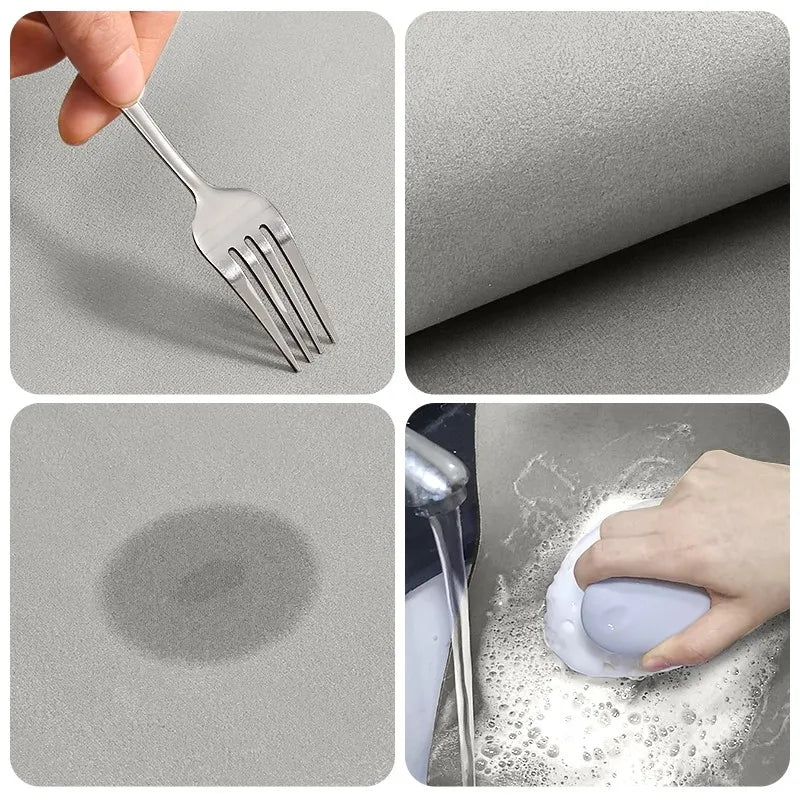 Bathroom Floor Mat Diatomite Quick-Absorbing Non-Slip Backing