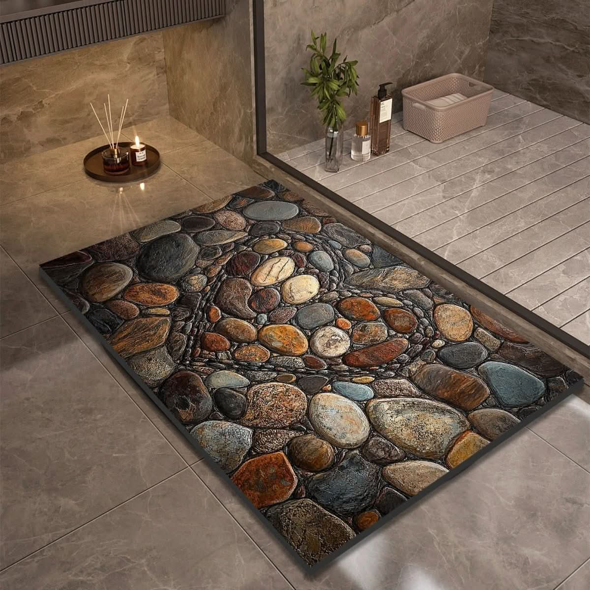Bathroom Mat Diatomaceous Earth Quick-Drying Non-Slip Backing