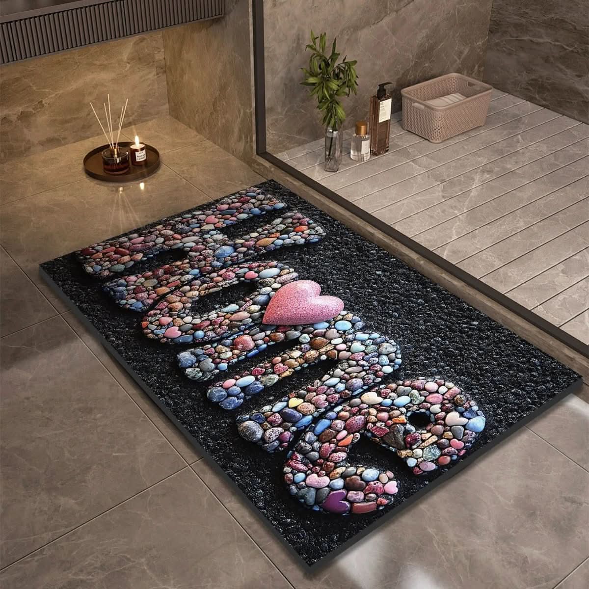 Bathroom Mat Diatomaceous Earth Quick-Drying Non-Slip Backing
