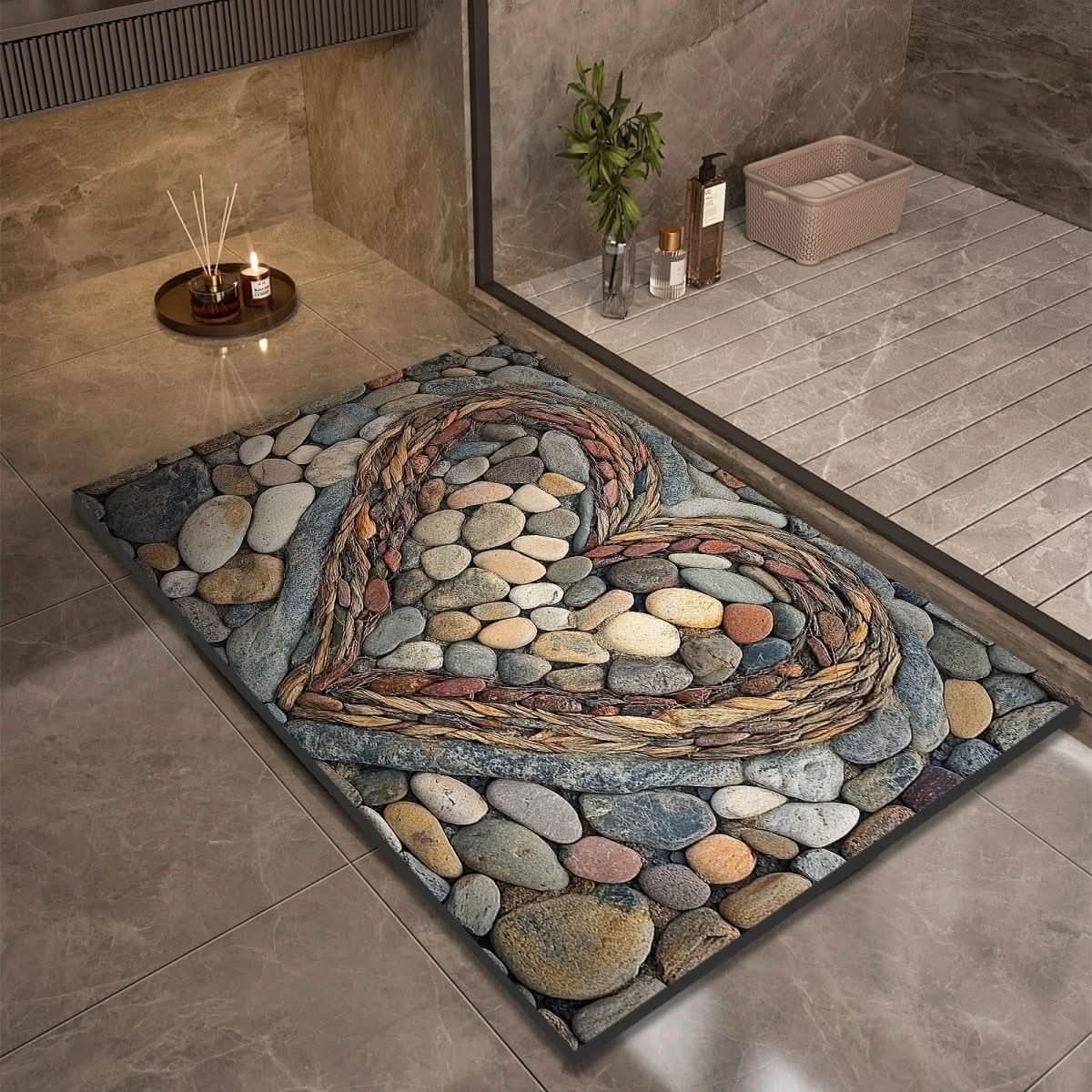 Bathroom Mat Diatomaceous Earth Quick-Drying Non-Slip Backing