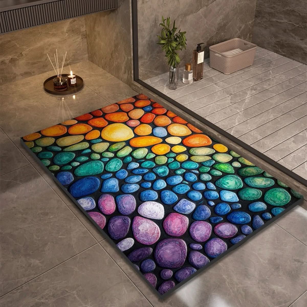 Bathroom Mat Diatomaceous Earth Quick-Drying Non-Slip Backing