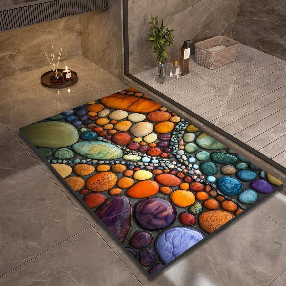 Bathroom Mat Diatomaceous Earth Quick-Drying Non-Slip Backing