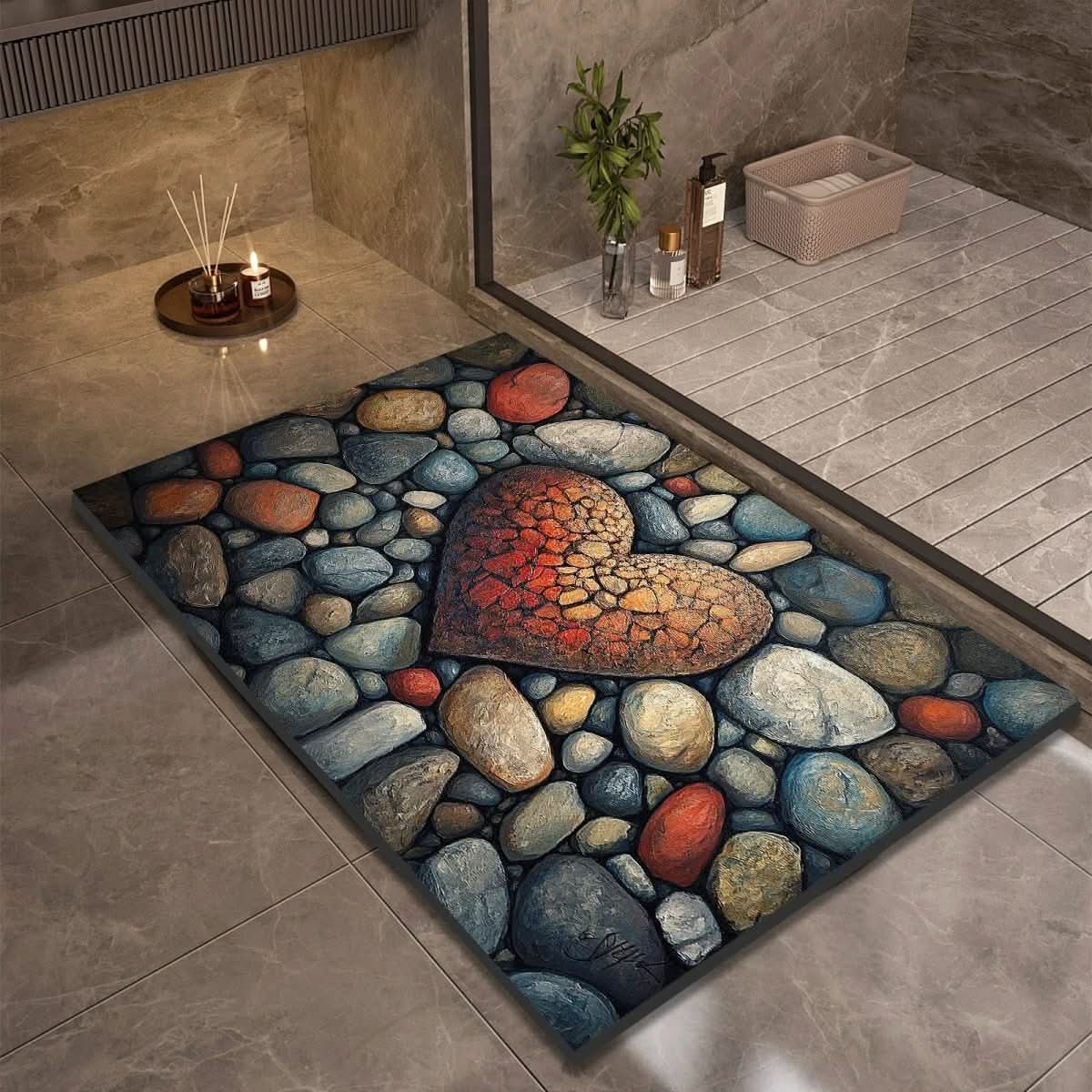 Bathroom Mat Diatomaceous Earth Quick-Drying Non-Slip Backing