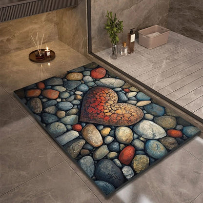 Bathroom Mat Diatomaceous Earth Quick-Drying Non-Slip Backing