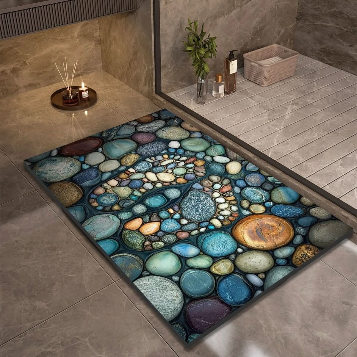 Bathroom Mat Diatomaceous Earth Quick-Drying Non-Slip Backing