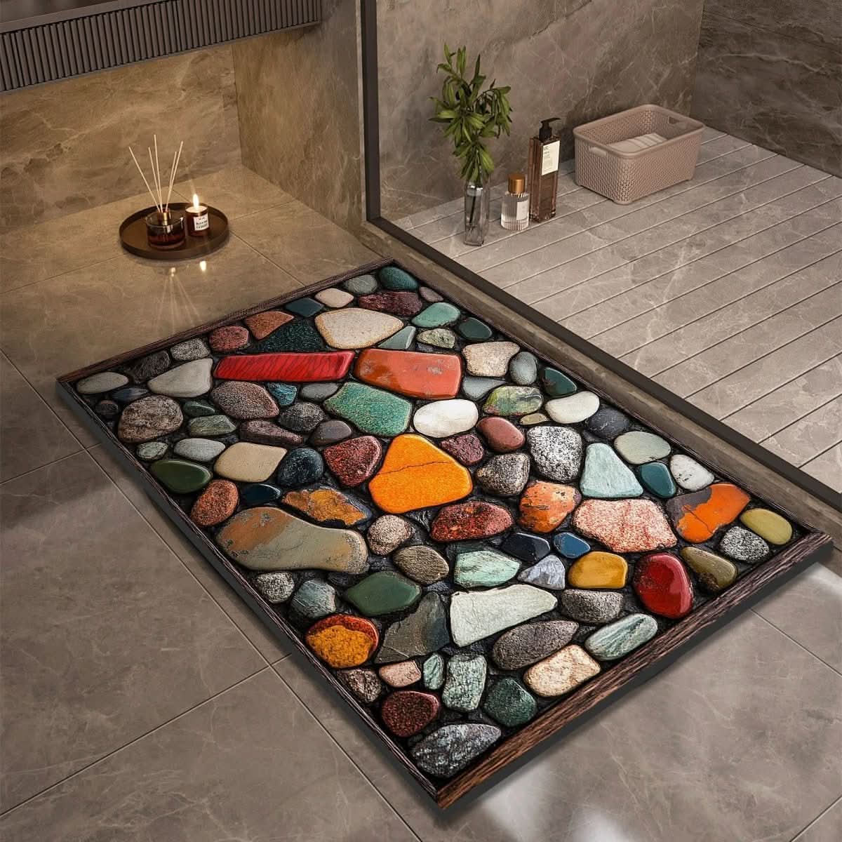 Bathroom Mat Diatomaceous Earth Quick-Drying Non-Slip Backing
