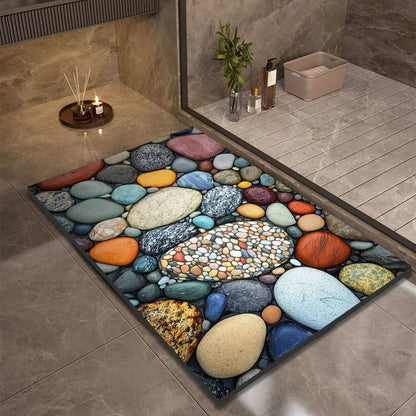 Bathroom Mat Diatomaceous Earth Quick-Drying Non-Slip Backing