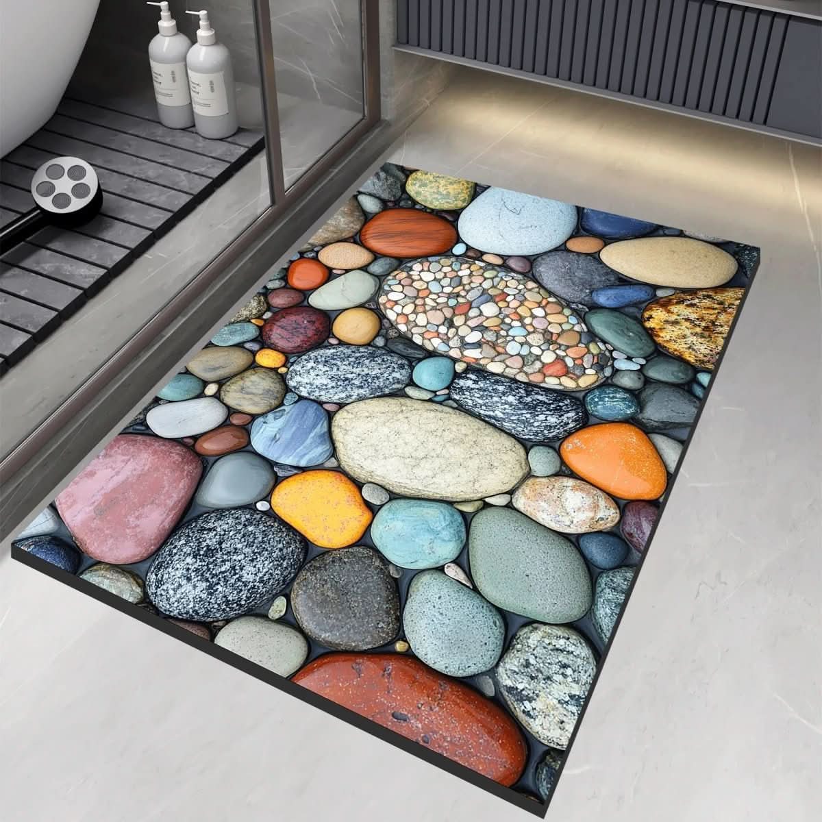 Bathroom Mat Diatomaceous Earth Quick-Drying Non-Slip Backing
