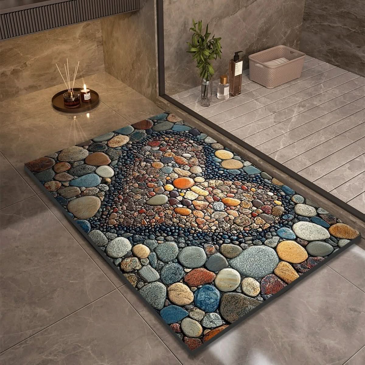 Bathroom Mat Diatomaceous Earth Quick-Drying Non-Slip Backing