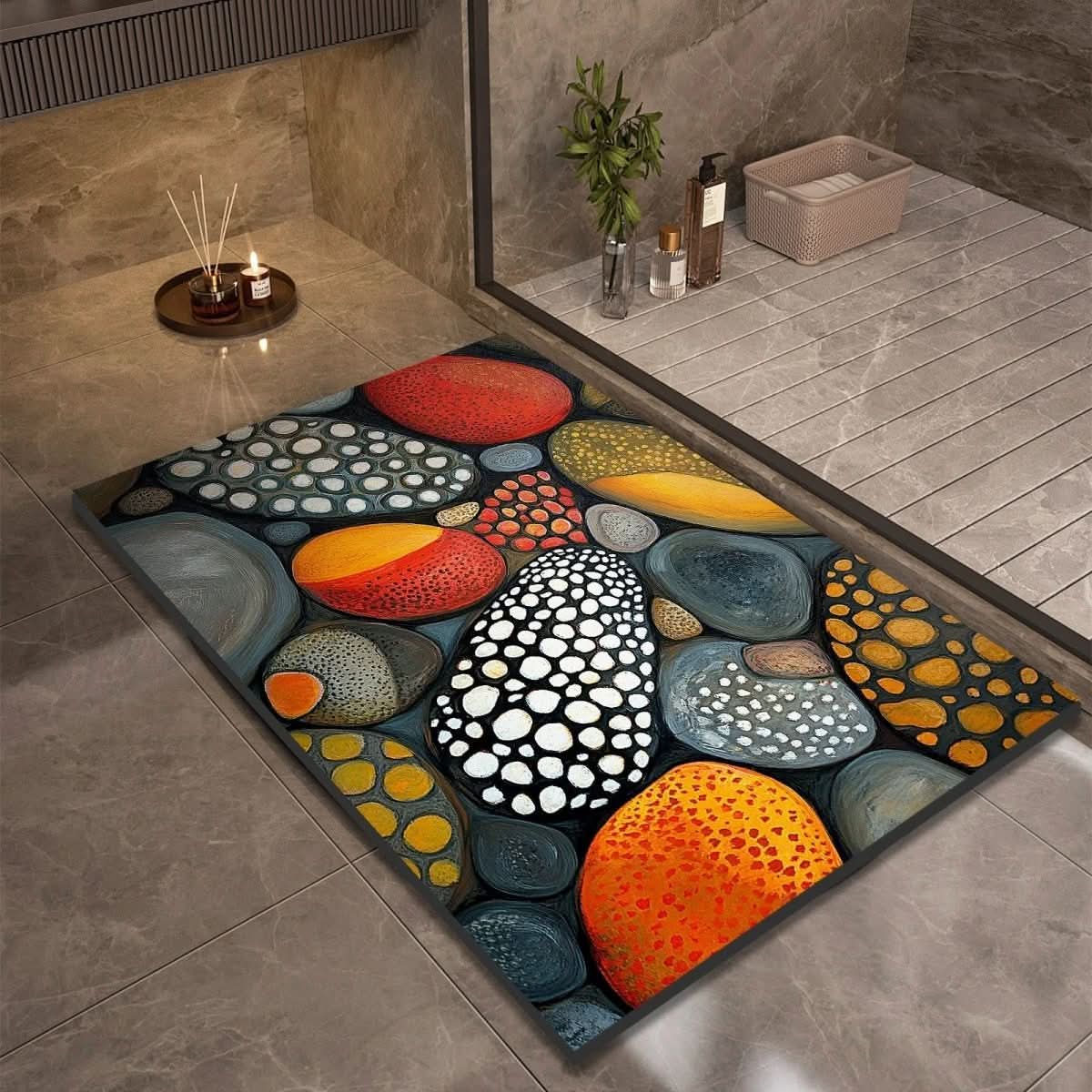 Bathroom Mat Diatomaceous Earth Quick-Drying Non-Slip Backing