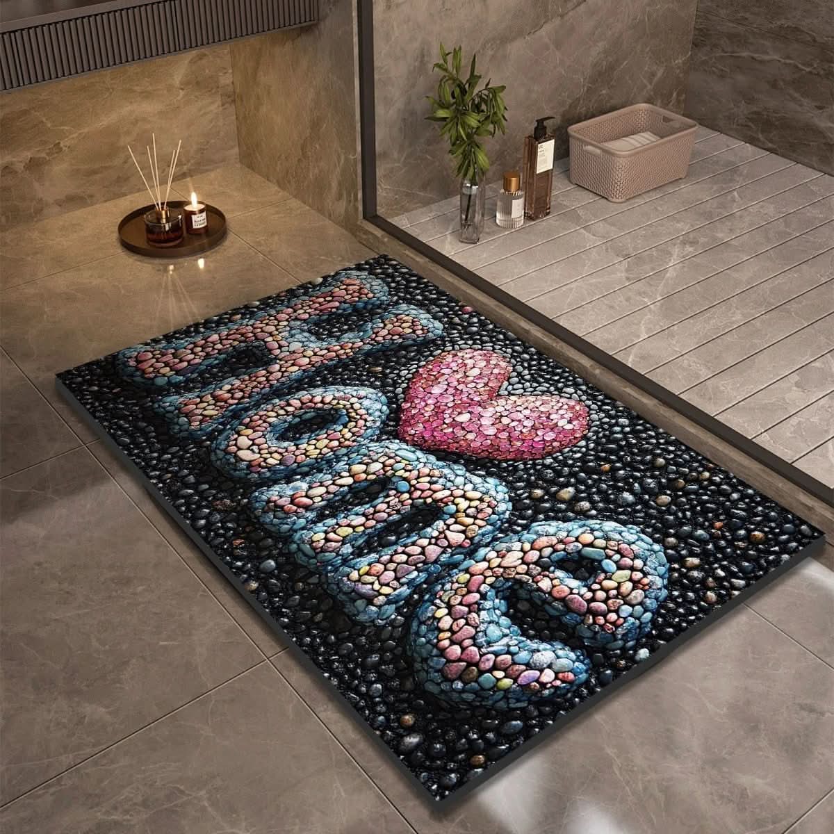 Bathroom Mat Diatomaceous Earth Quick-Drying Non-Slip Backing