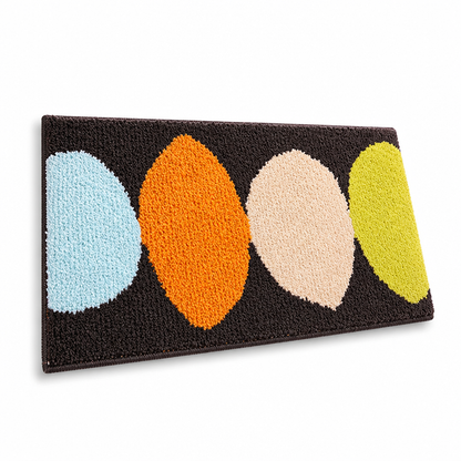 Bathroom Mat Textured Stone Plush Microfiber Non-Slip Backing