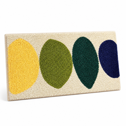 Bathroom Mat Textured Stone Plush Microfiber Non-Slip Backing