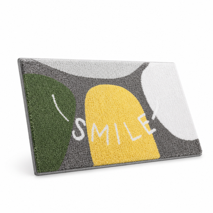 Bathroom Mat Textured Stone Plush Microfiber Non-Slip Backing