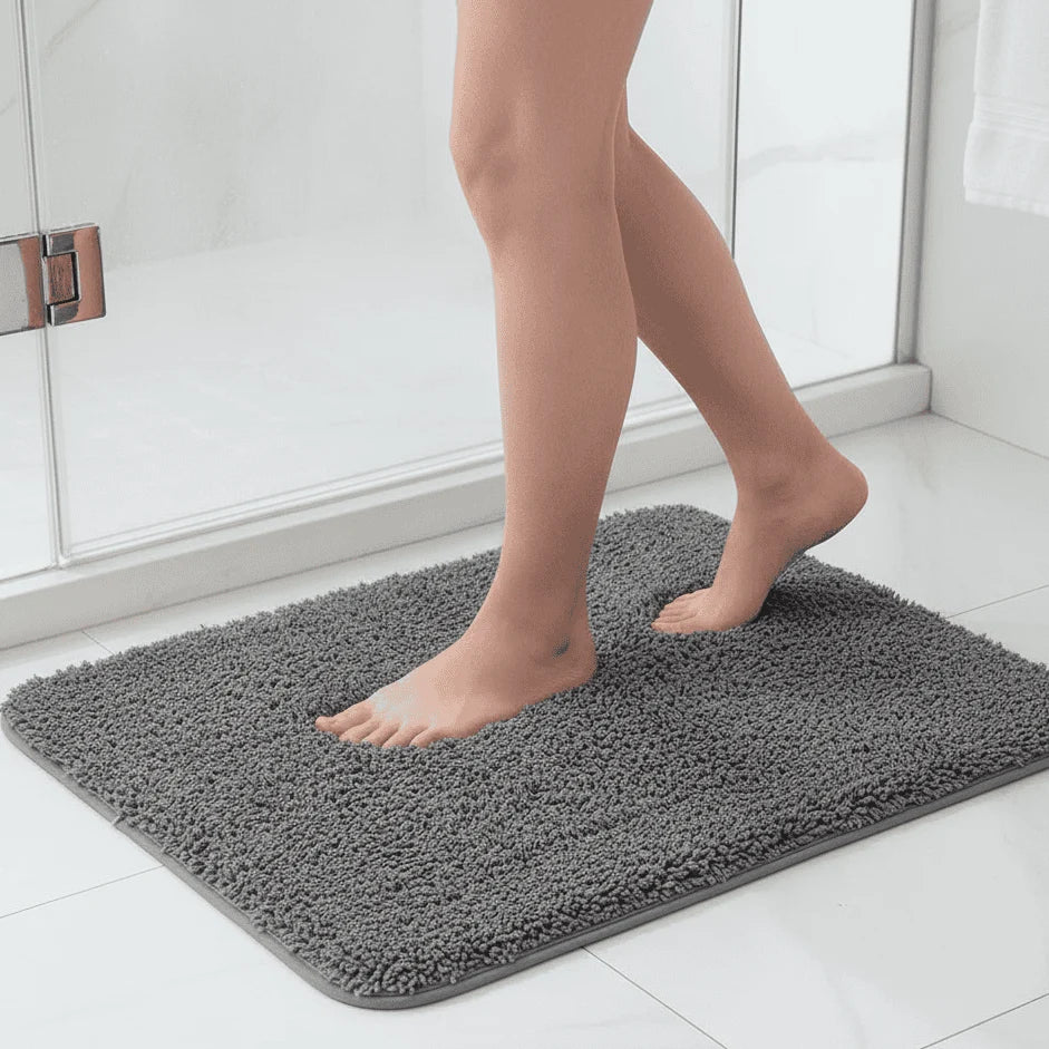 Bathroom Rug Plush Microfiber Absorbent Non-Slip Backing