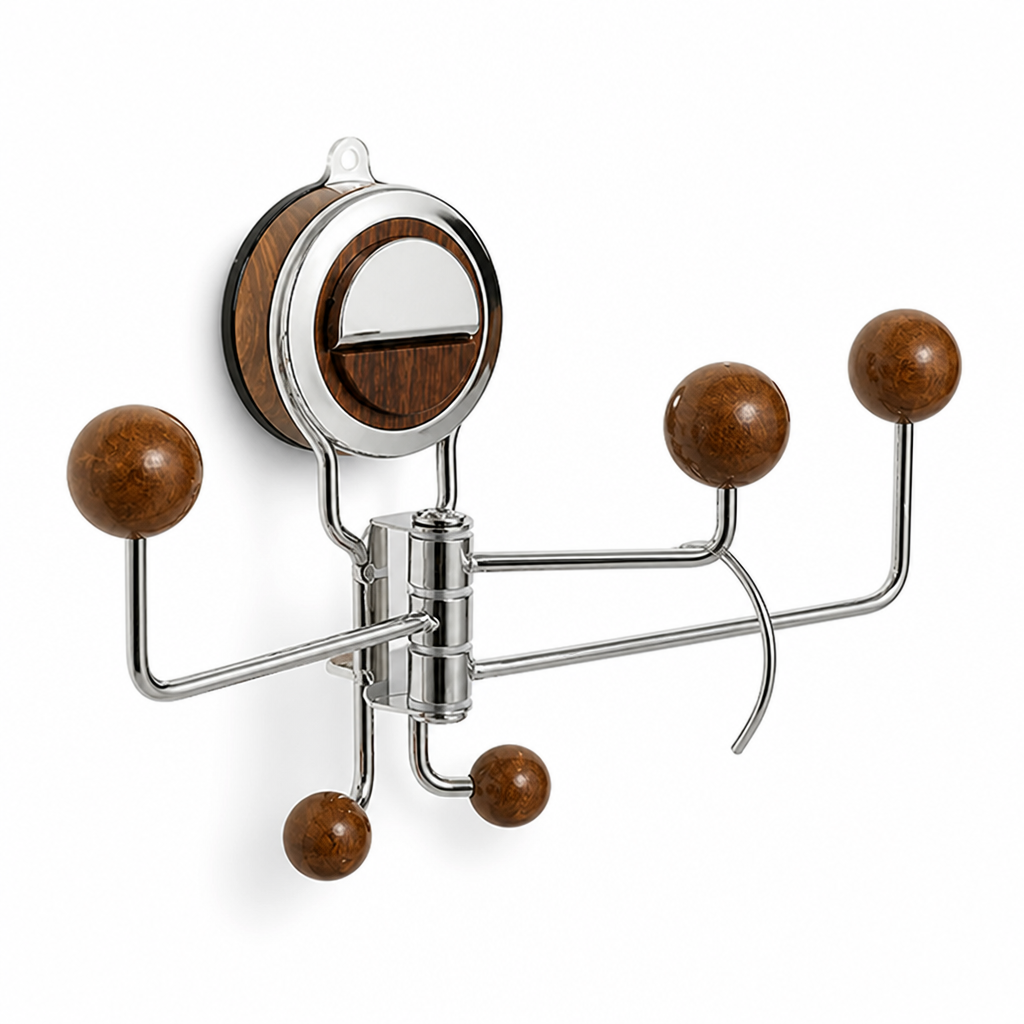 Bathroom Wall Hook Suction-Cup 360 Degree Rotating Stainless Steel