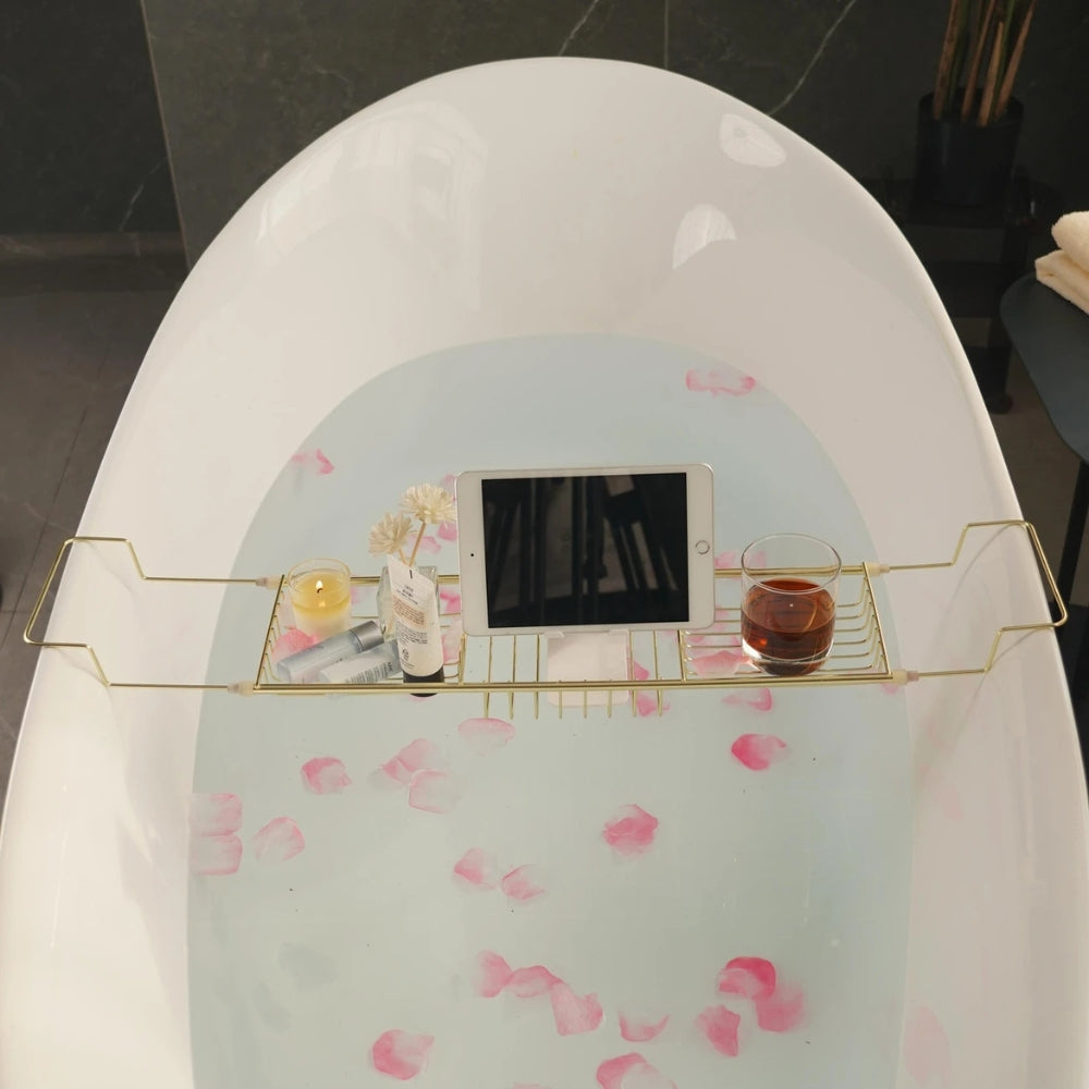 Bathtub Caddy Tray Adjustable Stainless Steel