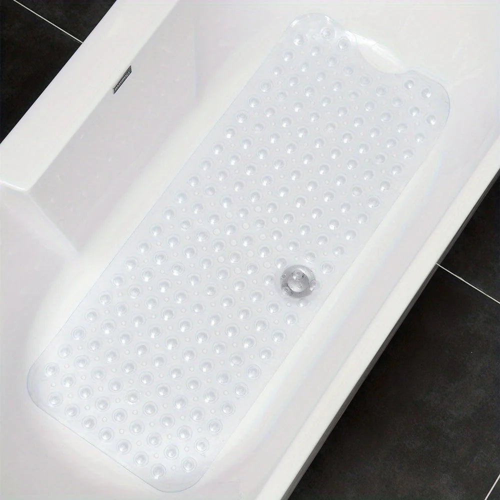 Bathtub Mat Non-Slip Suction Cups Quick-Drain Machine Washable