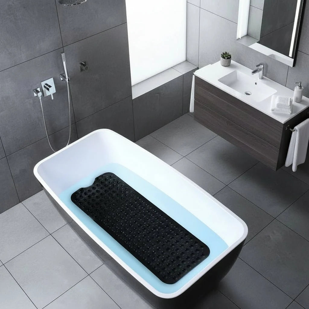 Bathtub Mat Non-Slip Suction Cups Quick-Drain Machine Washable