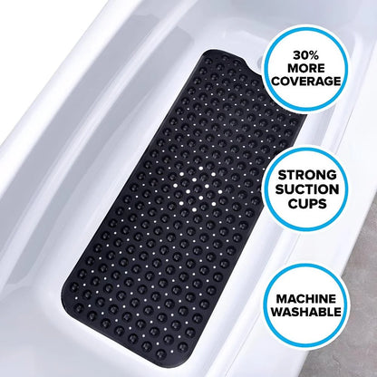 Bathtub Mat Non-Slip Suction Cups Quick-Drain Machine Washable