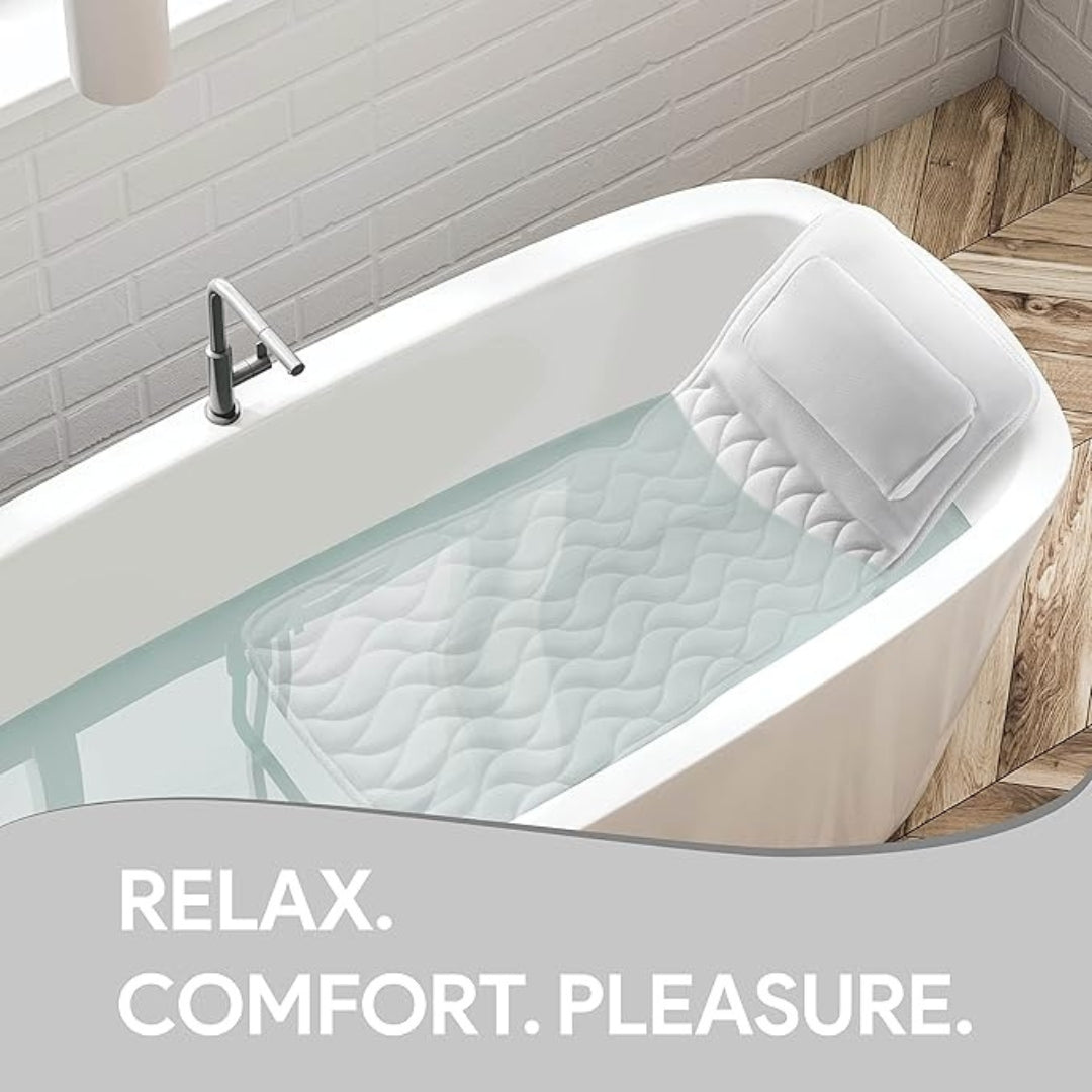 Bathtub Pillow Ergonomic Full-Body Breathable Mesh & Quick-Dry
