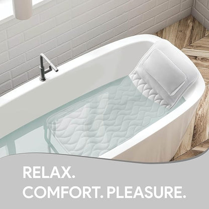Bathtub Pillow Ergonomic Full-Body Breathable Mesh & Quick-Dry