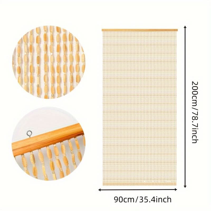 Beaded Curtain Bamboo-Inspired Lightweight 52 Strands