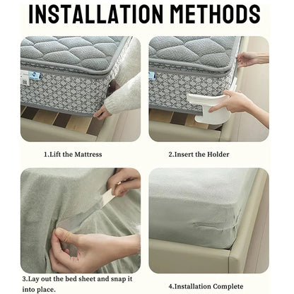 Bed Sheet Holders Concealed Non-Slip Set of 4