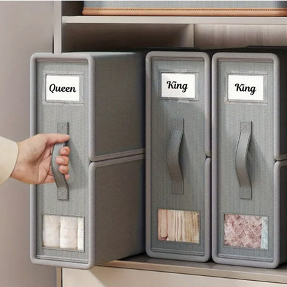 Bedsheet Organizer Foldable Wrinkle-Free Space-Saving