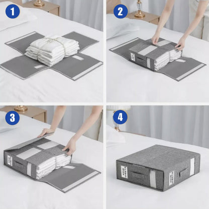 Bedsheet Organizer Foldable Wrinkle-Free Space-Saving