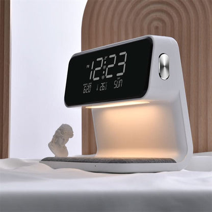 Bedside Lamp Dimmable LED Alarm Clock Wireless Charging
