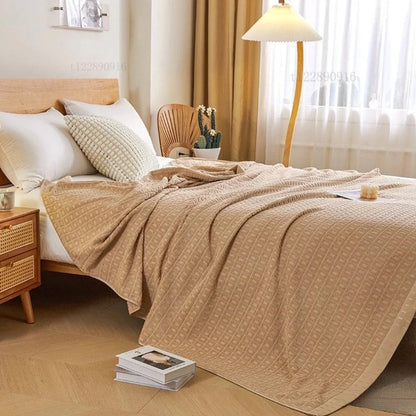 Bedspread Waffle Cotton Lightweight & Breathable Machine Washable