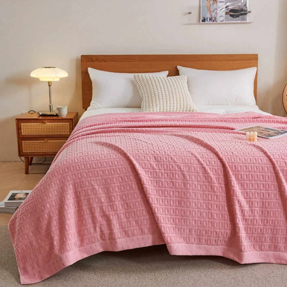 Bedspread Waffle Cotton Lightweight & Breathable Machine Washable