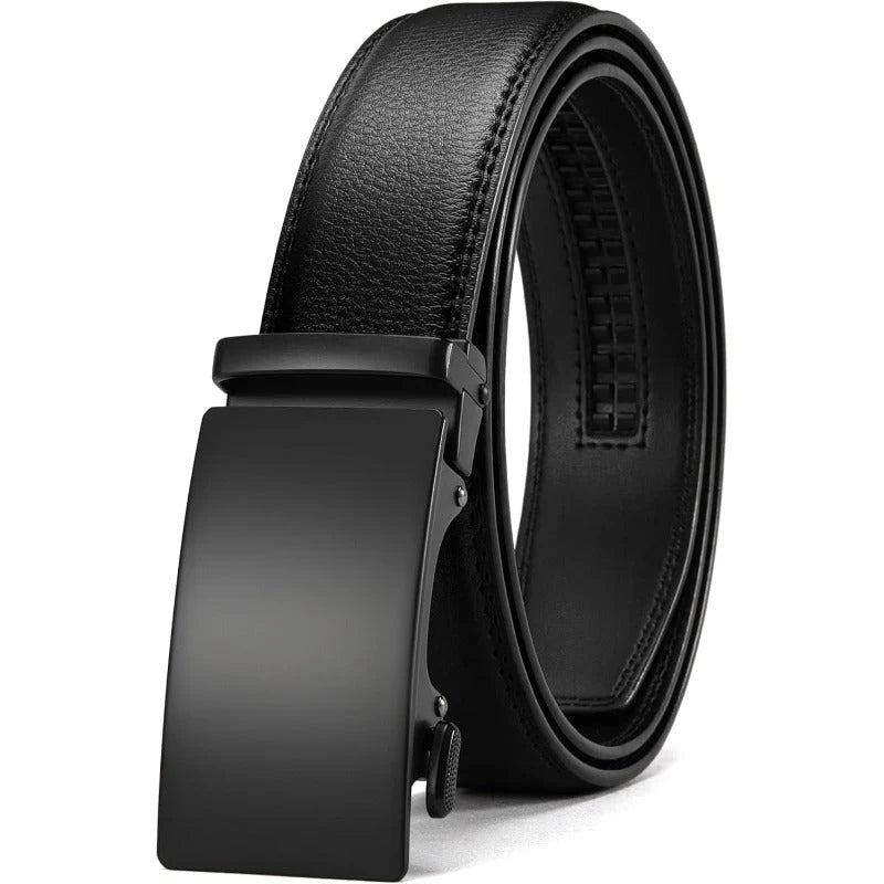 Belt Full-Grain Leather Micro-Adjust Ratchet Closure